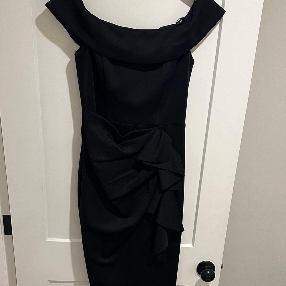 Xscape Black Strapless Dress
